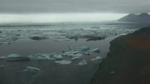 Jökulsárlón, Glacier lagoon right now